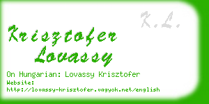 krisztofer lovassy business card